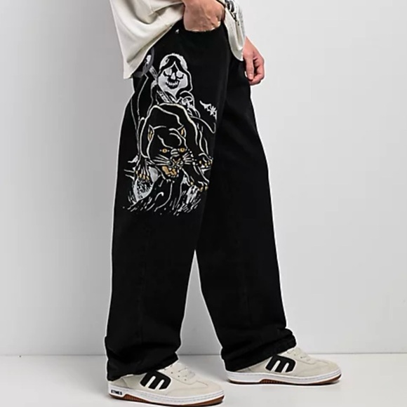 Ed Hardy Panther Reaper Black Jeans